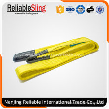 Ce Polyester Flat Yellow Lifting Belt Crane 3 Ton